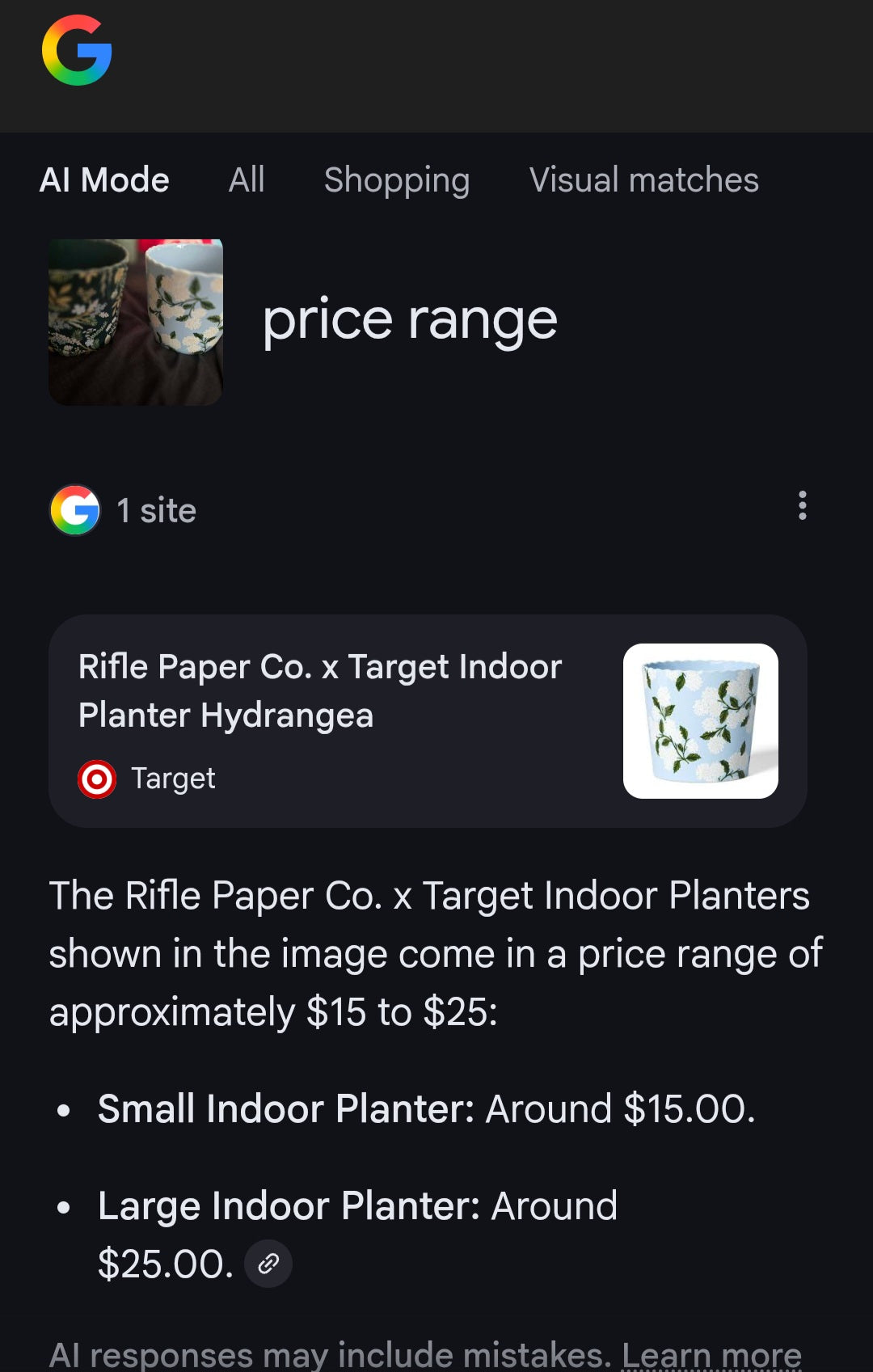 Rifle paper co.- Ceramic planter