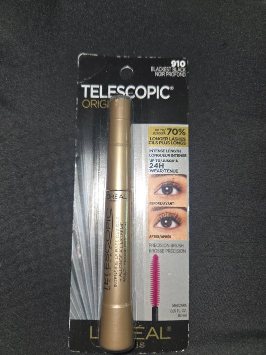 L'Oréal Paris Telescopic Original Mascara in Blackest Black (shade 910).