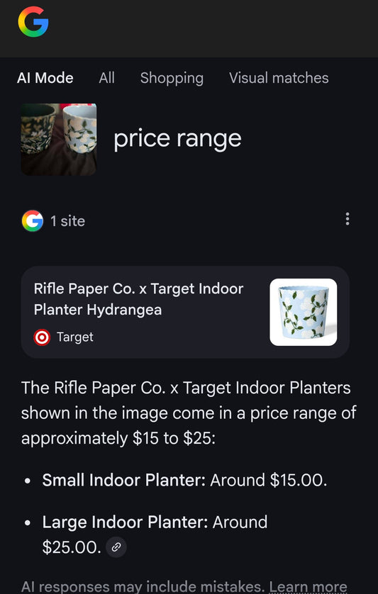 Rifle paper co.- Ceramic planter